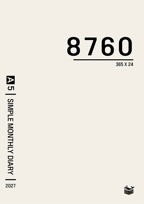  2027년 8760 심플 먼슬리 다이어리 (차콜블랙)
