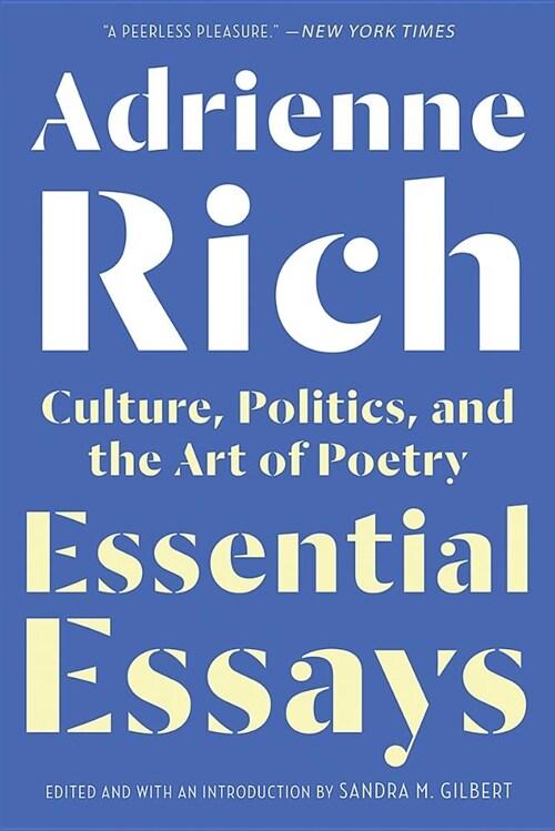  Essential Essays: Culture, Politics, and the Art of Poetry (Paperback)