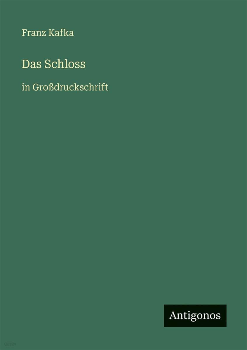  Das Schloss: in Gro?ruckschrift (Paperback)