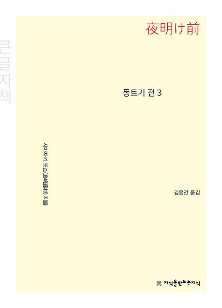  [큰글자책] 동트기 전 3