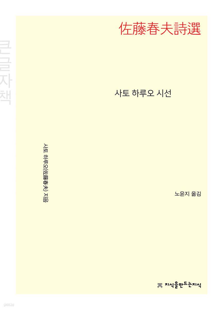  [큰글자책] 사토 하루오 시선