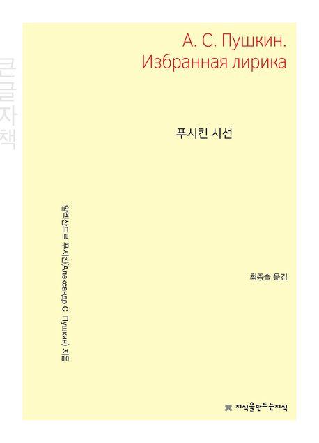  [큰글자책] 푸시킨 시선