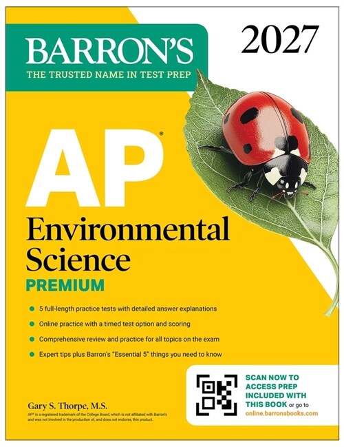  AP Environmental Science Premium, 2027: Prep Book With 5 Practice Tests + Comprehensive Review + Online Practice (Paperback)