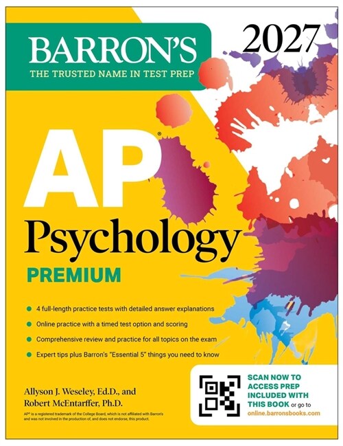  AP Psychology Premium, 2027: Prep Book with 4 Practice Tests + Comprehensive Review + Online Practice (Paperback)