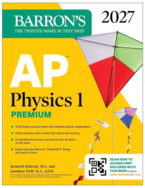 AP Physics 1 Premium, 2027: Prep Book with 4 Practice Tests + Comprehensive Review + Online Practice (Paperback)