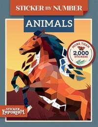  Sticker by Number Animals: Sticker Emporium (Paperback)