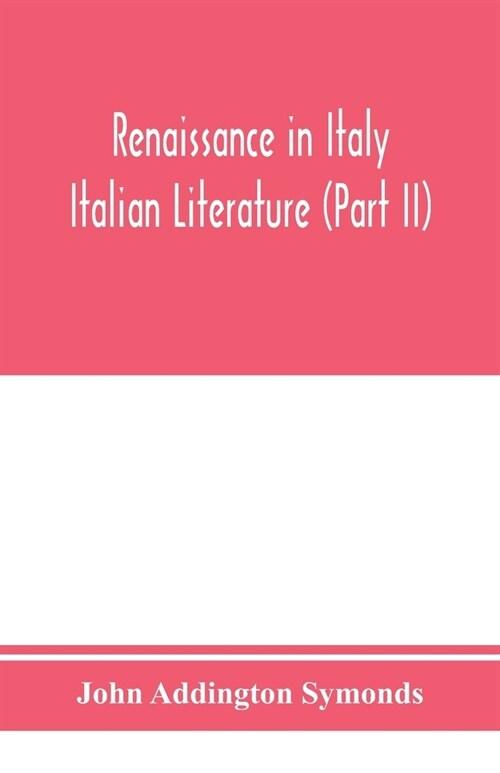 Renaissance in Italy; Italian Literature